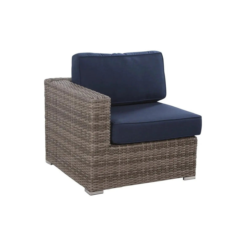 Right Left Sectional 1 Patio Chair With Cushions - Multicolor by HouseOfZazla