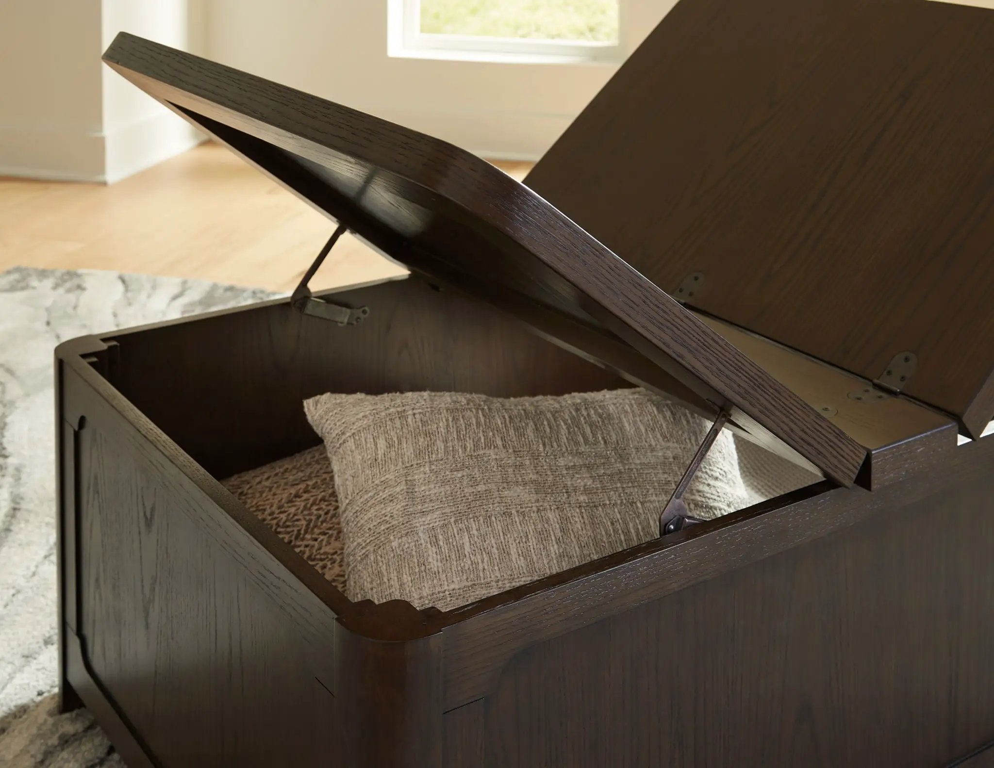 Breckington - Cocktail Table With Storage - Dark Brown by Unique Piece Furniture