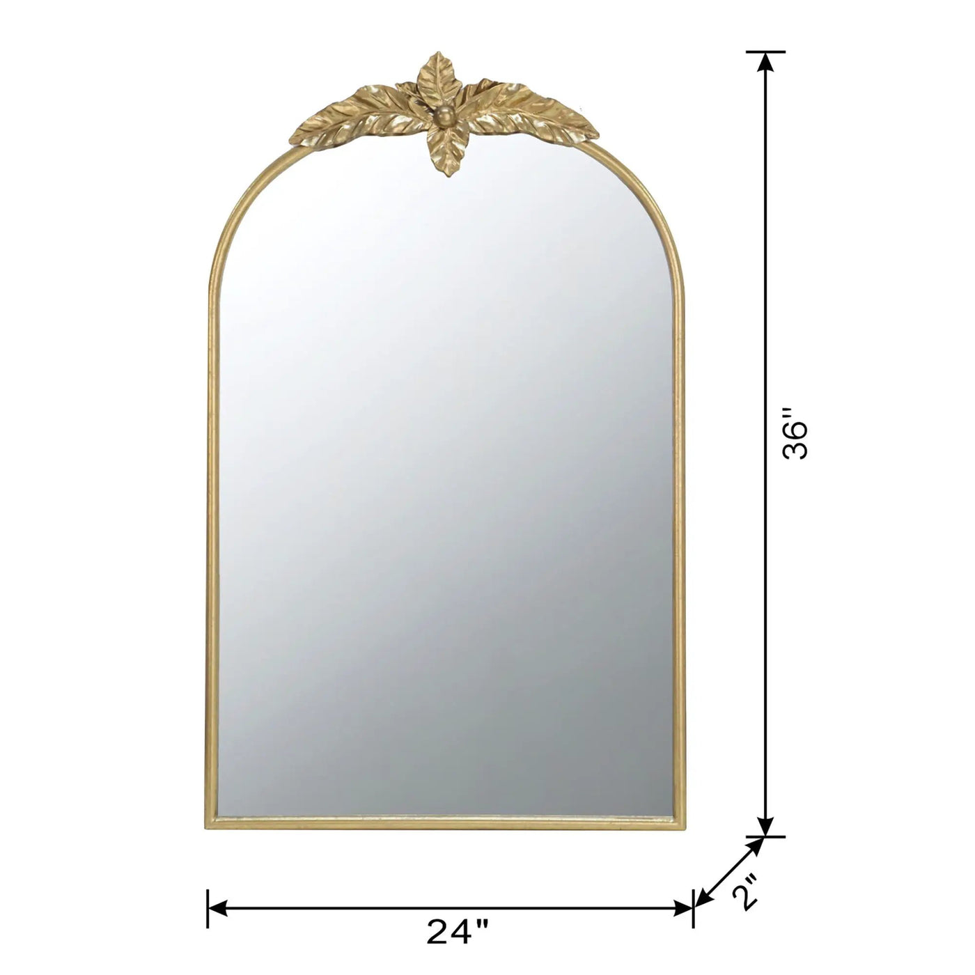 Arched Wall Mirror With Metal Frame, Wall Mirror For Living Room by HouseOfZazla