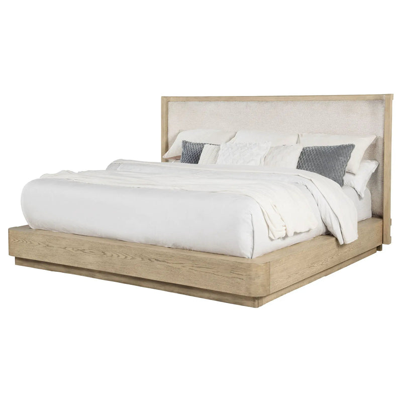 Kailani 52-inch California King Wingback Bed Beige Oak by Unique Piece Furniture