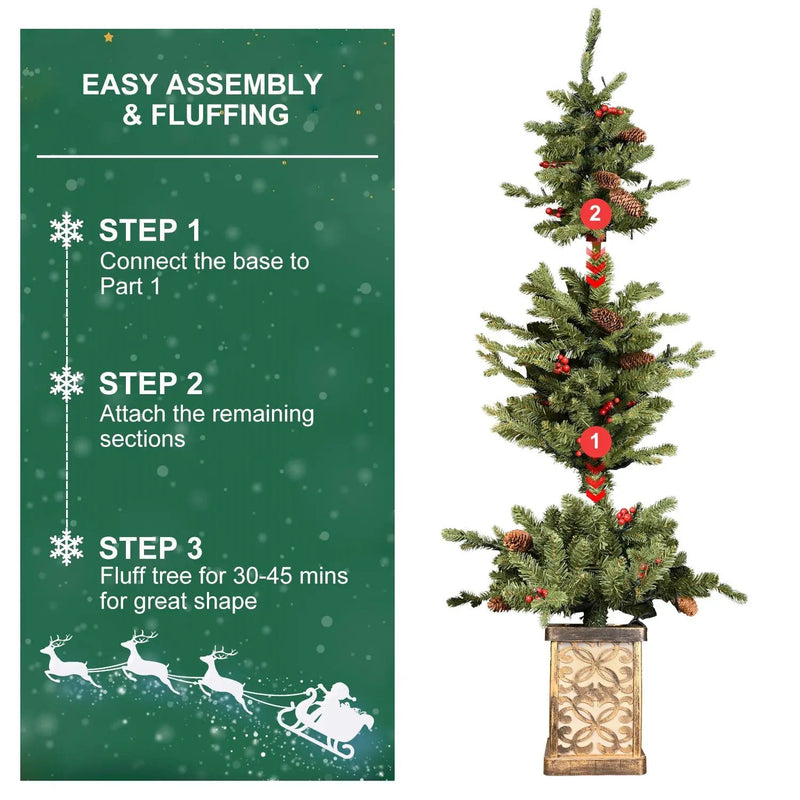 4FT Pre-Lit Christmas Tree by HouseOfZazla
