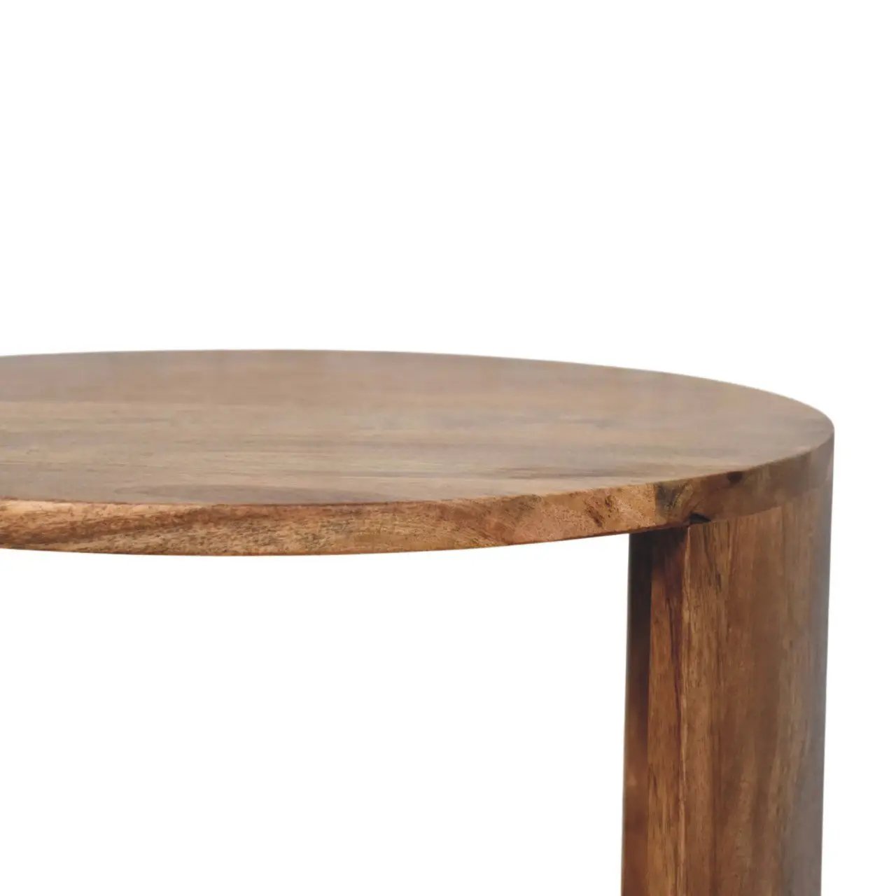 Solid Wood Ventura Open Round Side Table by HouseOfZazla