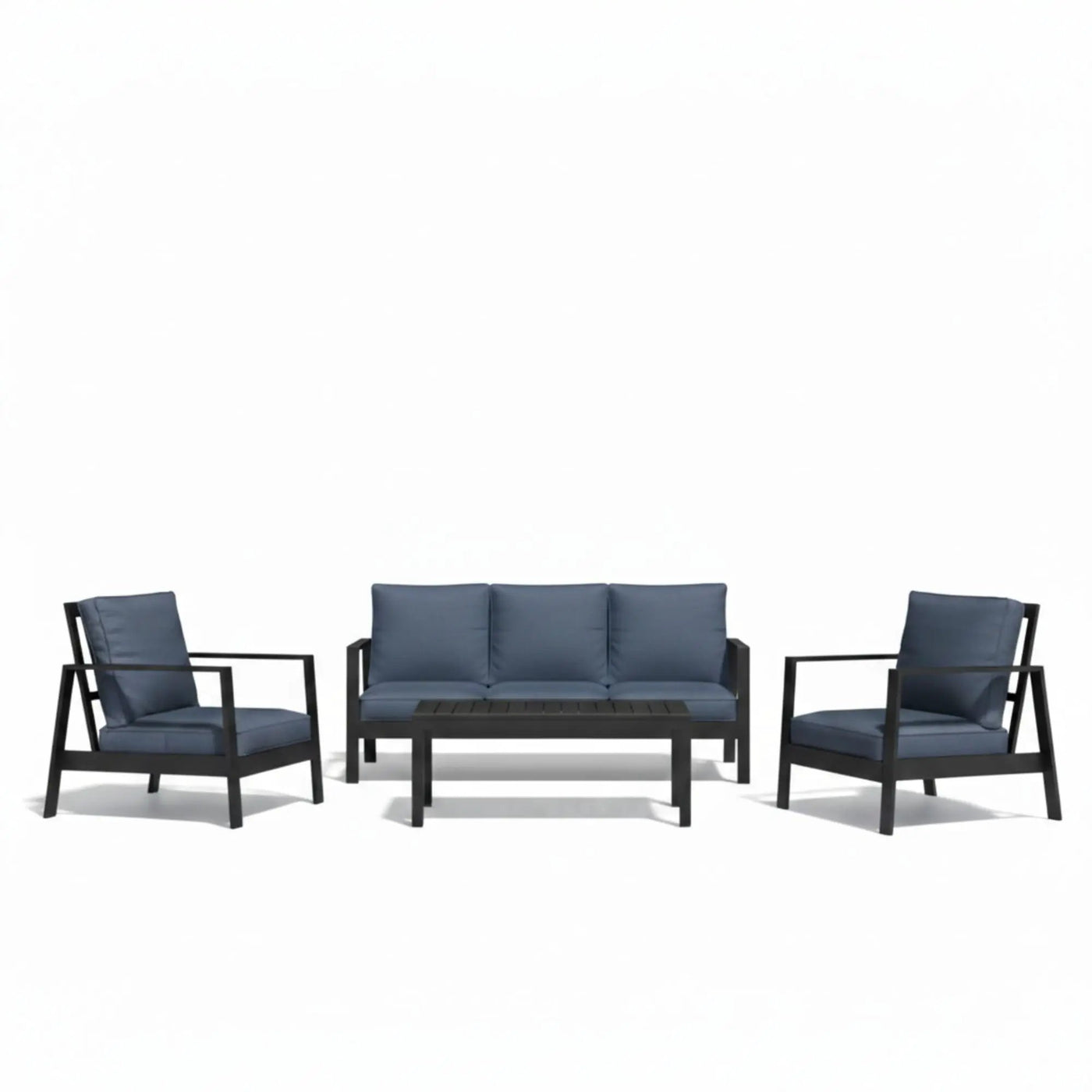 Modern 5 Seat Outdoor Patio Furniture Set With Coffee Table by HouseOfZazla