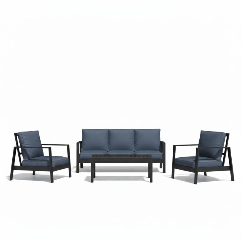 Modern 5 Seat Outdoor Patio Furniture Set With Coffee Table by HouseOfZazla