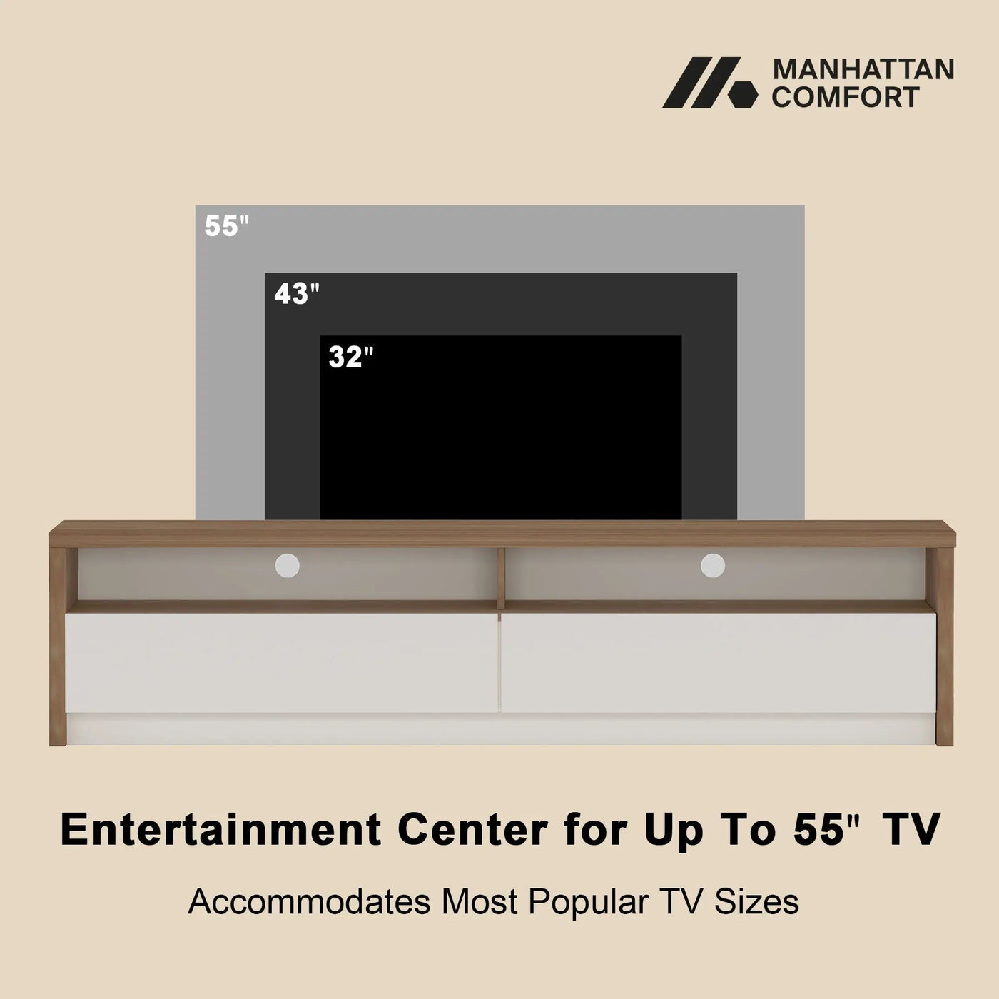 Duncan - TV Stand With Full Extension Drawers by HouseOfZazla