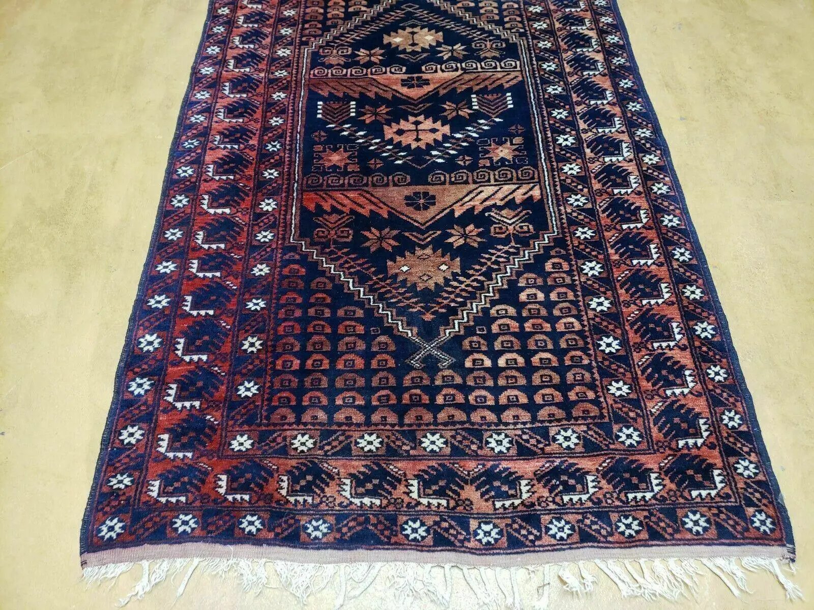 3' 4" X 5' 6" Vintage Handmade Pakistan Balouchi Balouch Tribal Wool Rug Nice by Jewel Rugs