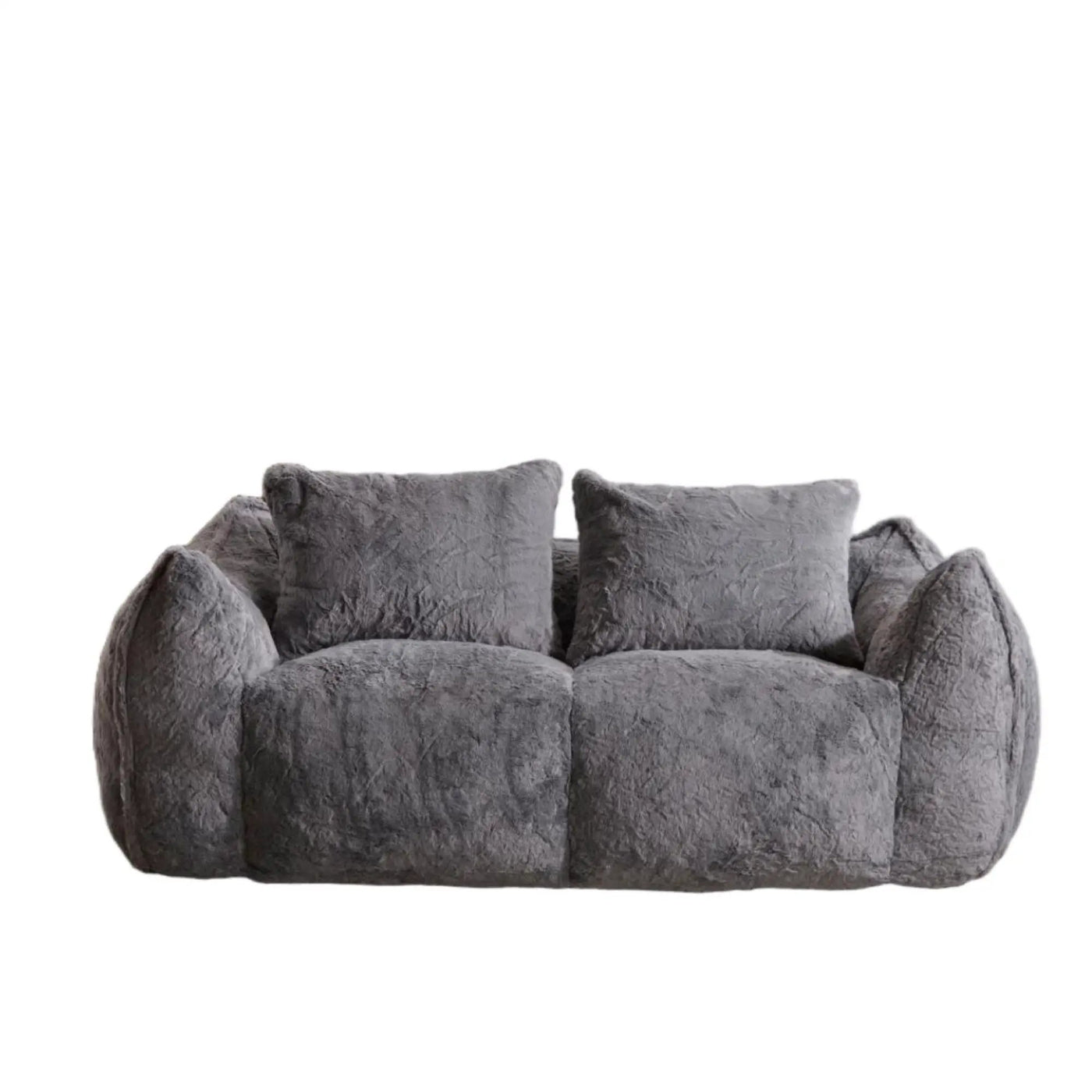 Giant Bean Bag Couch, Ultra Soft Fluffy Loveseat For Living Room by HouseOfZazla