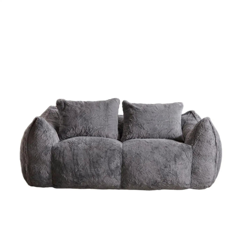 Giant Bean Bag Couch, Ultra Soft Fluffy Loveseat For Living Room by Unique Piece Furniture