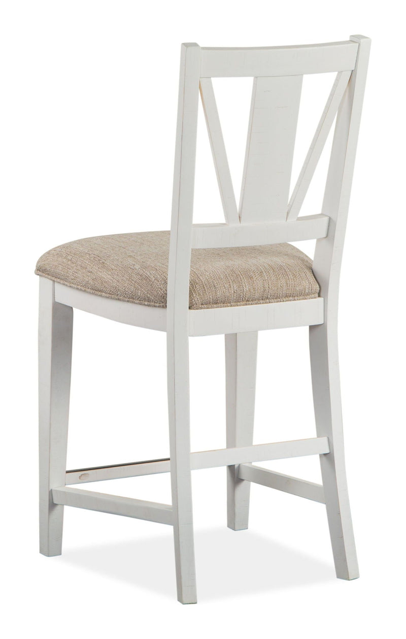 Heron Cove - Counter Chair With Upholstered Seat (Set of 2) - Chalk White, photo 3 of 7