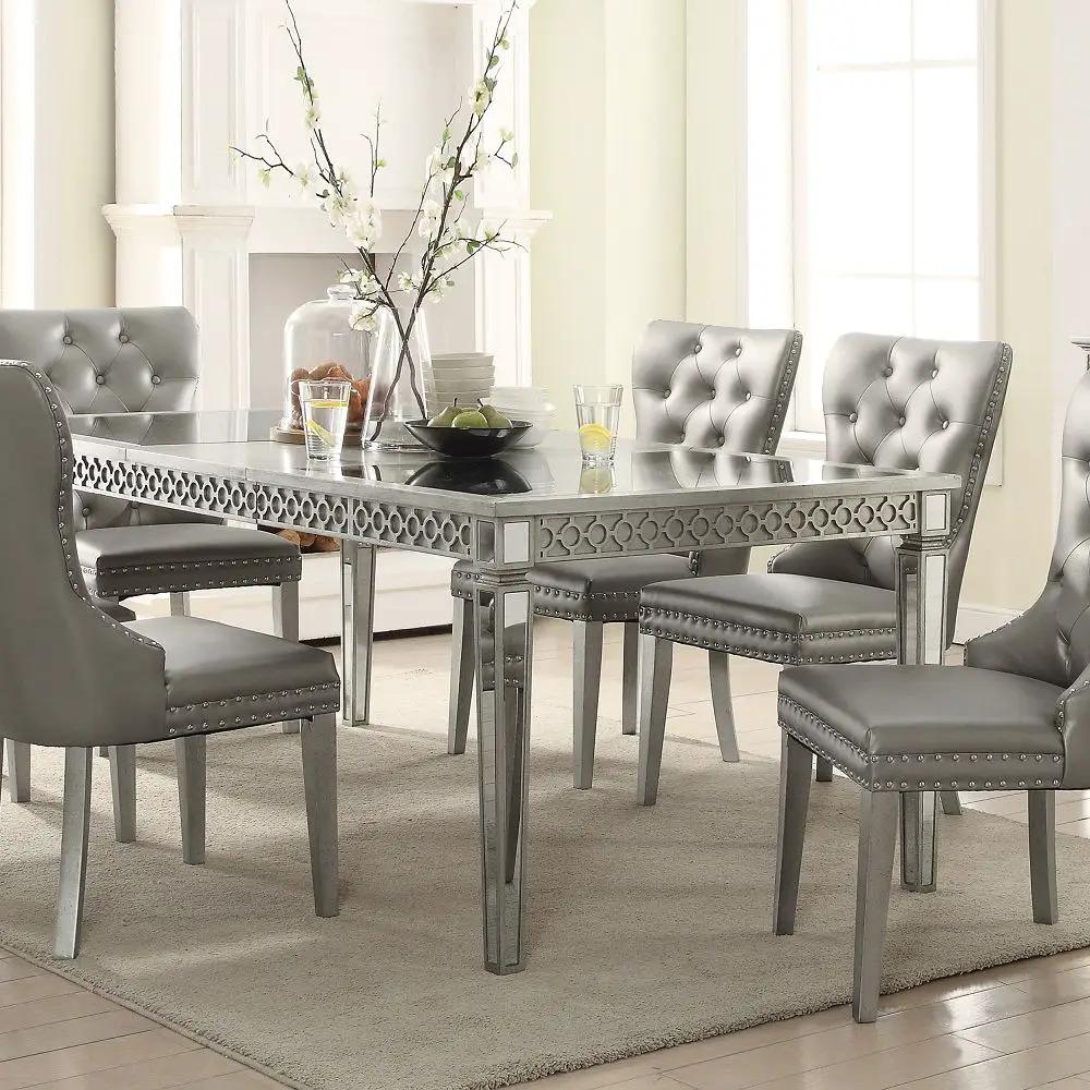 Kacela - Dining Table - Mirrored & Champagne by Unique Piece Furniture