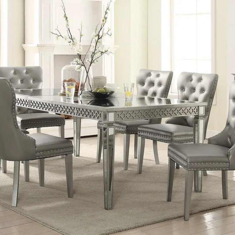Kacela - Dining Table - Mirrored & Champagne by Unique Piece Furniture