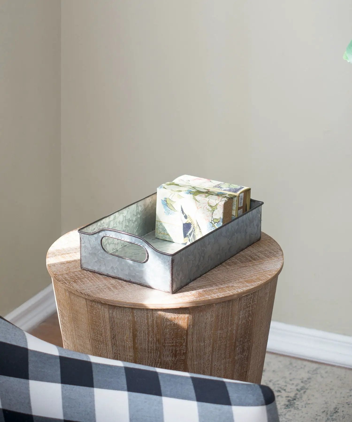 Decorative Galvanized Nesting Trays (Set of 3) - Gray by HouseOfZazla