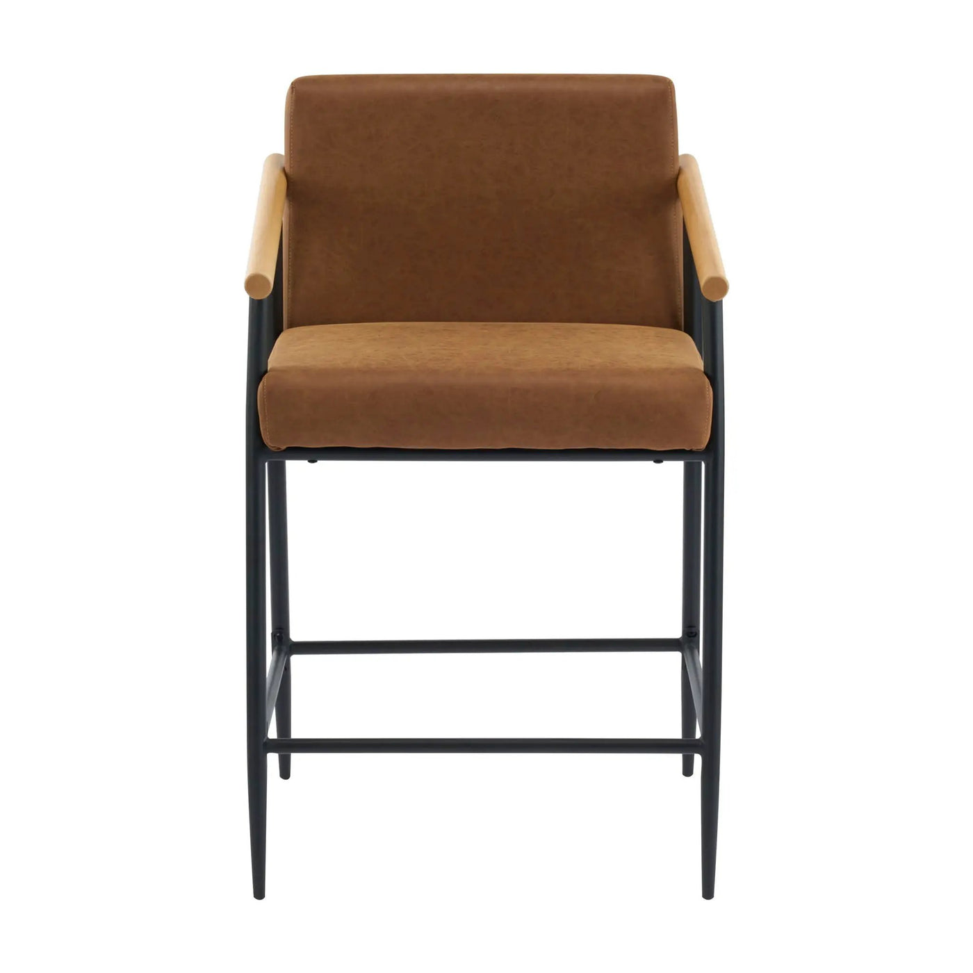 Mid Century Modern Counter Stool Set With Iron Frame by HouseOfZazla
