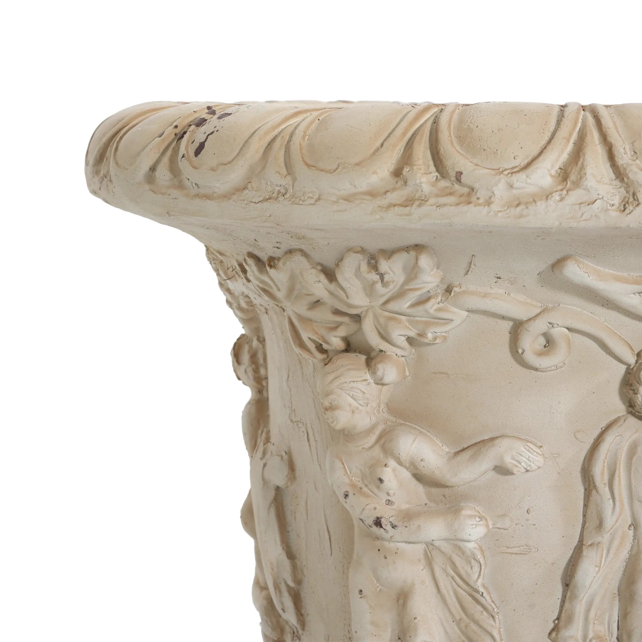 Garden Urn, Antique White, 27" H by HouseOfZazla
