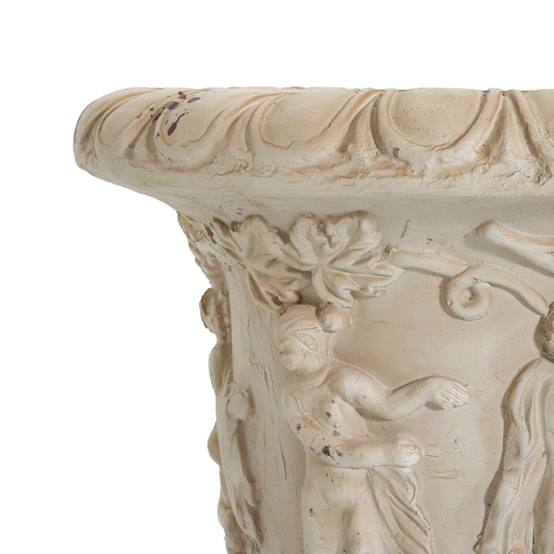 Garden Urn, Antique White, 27" H by HouseOfZazla