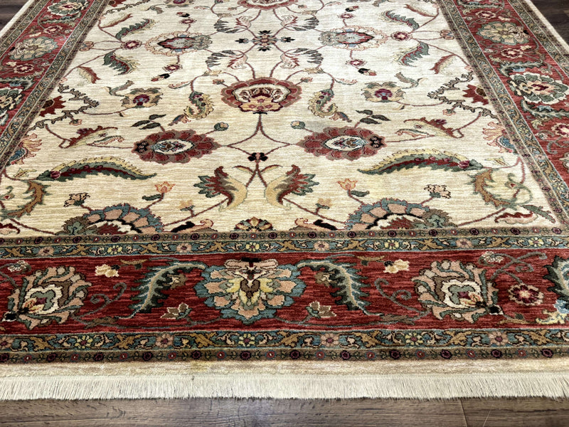 Karastan Rug 8.8 x 10, Ashara Agra Ivory #549, Wool, Vintage by Jewel Rugs