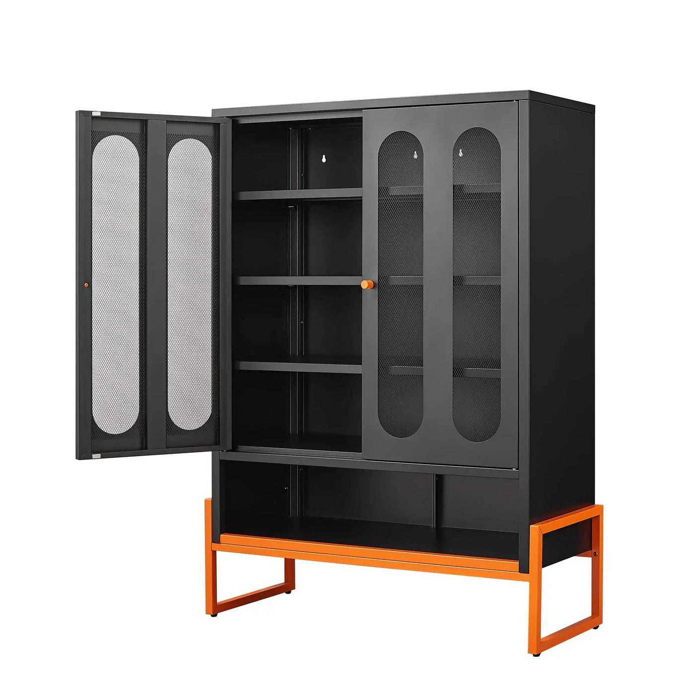 Modern Metal Shoe Cabinet With DoublebSided Doors And Adjustable Partitions by HouseOfZazla