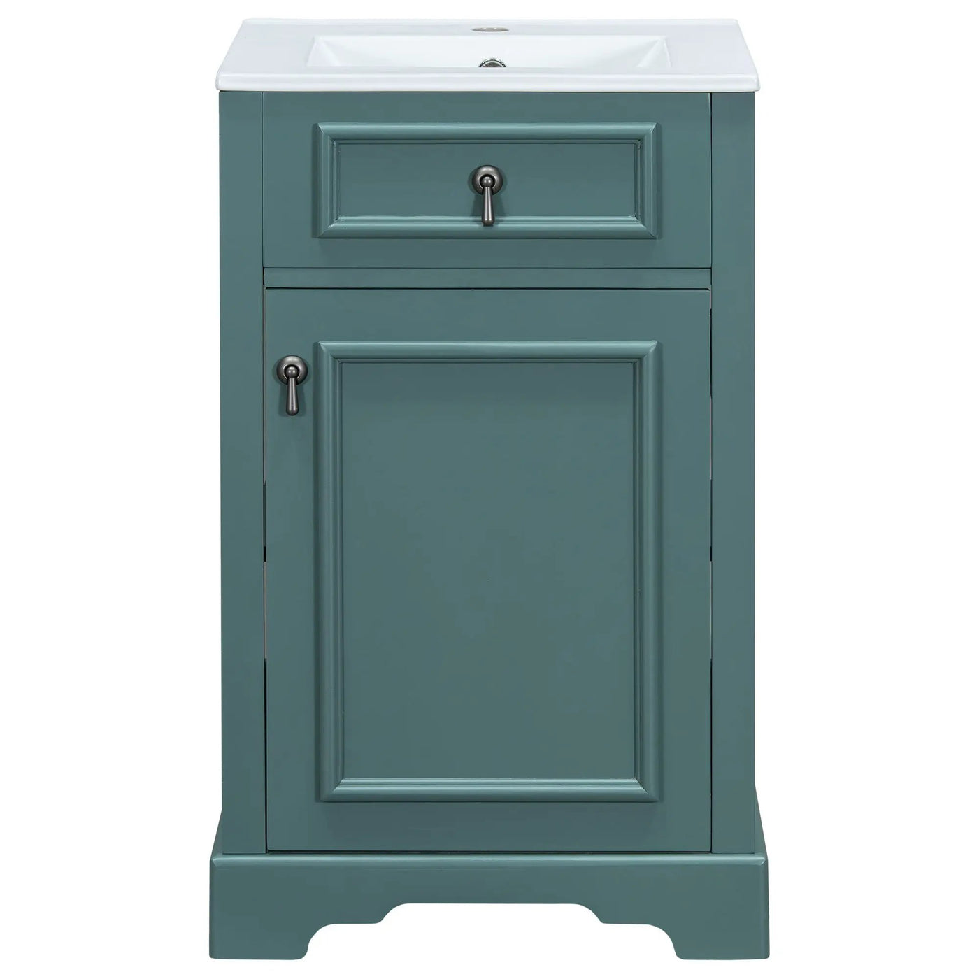 Elegant Bathroom Vanity With Ceramic Sink, Soft Close Door, Adjustable Shelf by HouseOfZazla