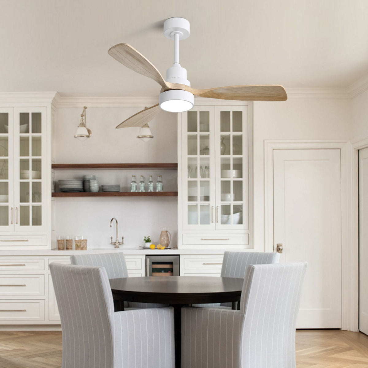 Indoor Ceiling Fan With Dimmable LED Light, 6 Speed Remote ControlLED DC Motor, Reversible Blades, photo 8 of 14