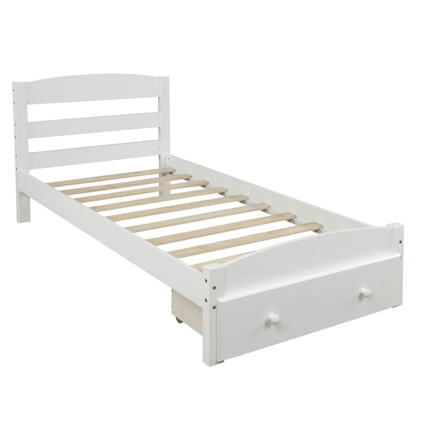 Platform Bed Frame With Storage Drawer And Wood Slat Support No Box Spring Needed by Unique Piece Furniture