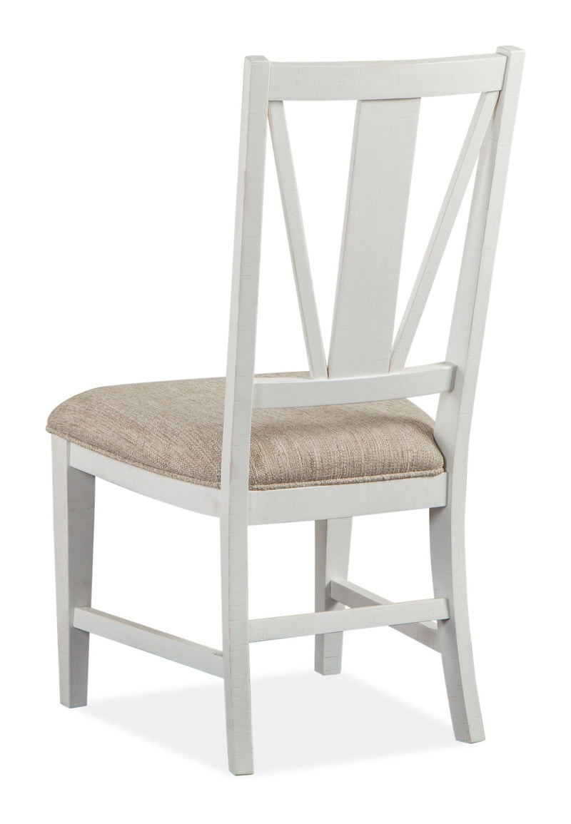 Heron Cove - Dining Side Chair With Upholstered Seat (Set of 2) - Chalk White, photo 3 of 7