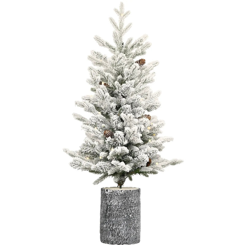 2FT Flocked Christmas Tree with Pot Base by HouseOfZazla