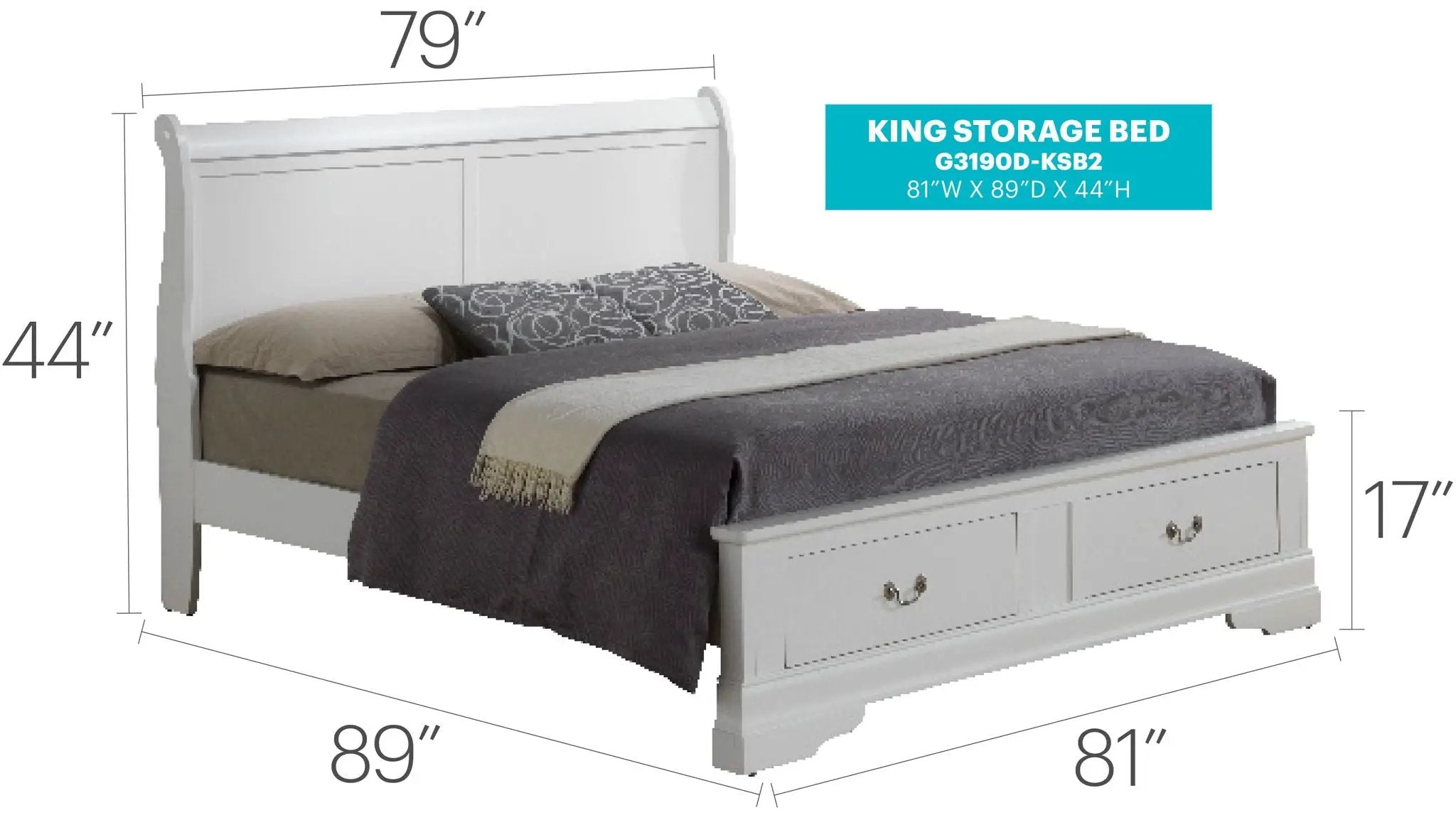 Upholstered Panel Sleigh Bed Design by Unique Piece Furniture