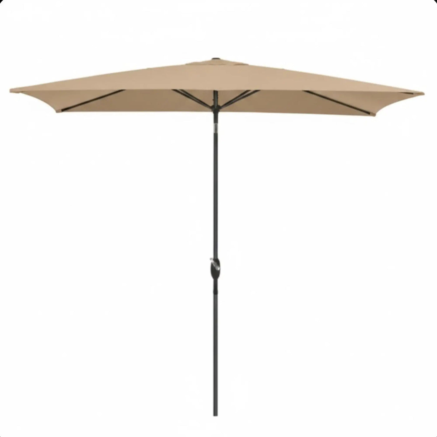 Rectangular Patio Umbrella With Crank Tilt, Polyester UV-Resistant Canopy by HouseOfZazla