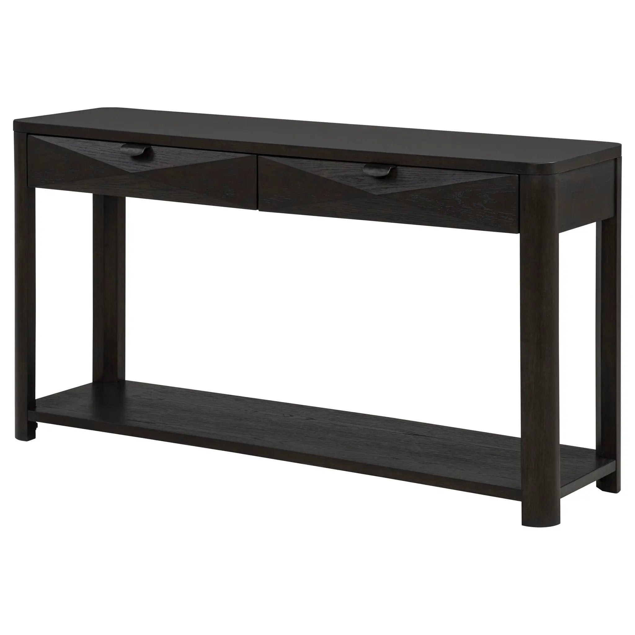 Marcelo Sofa Console Table with 2 Drawers and Shelf Coffee by Unique Piece Furniture