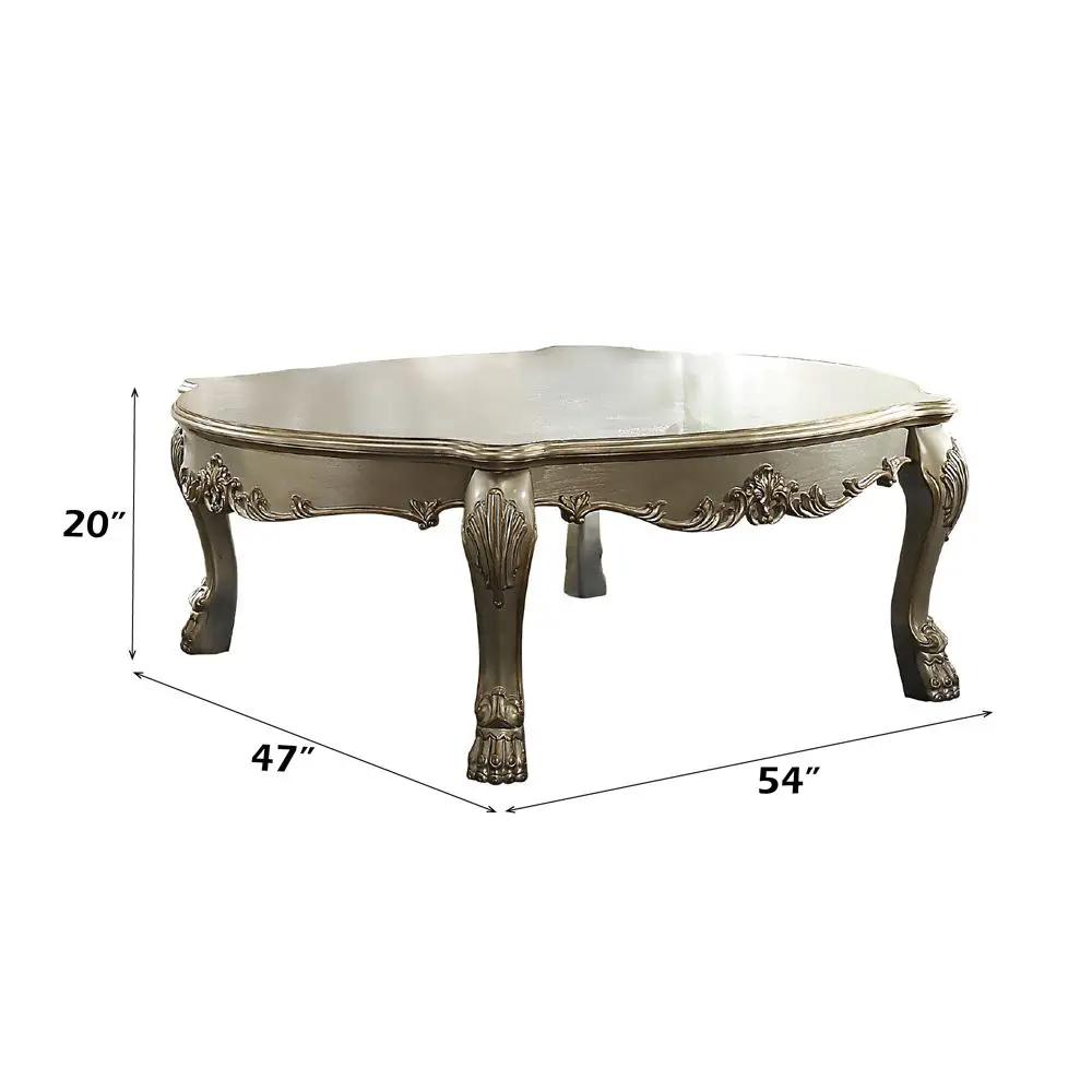 Dresden II - Coffee Table - Gold Patina & Bone by Unique Piece Furniture