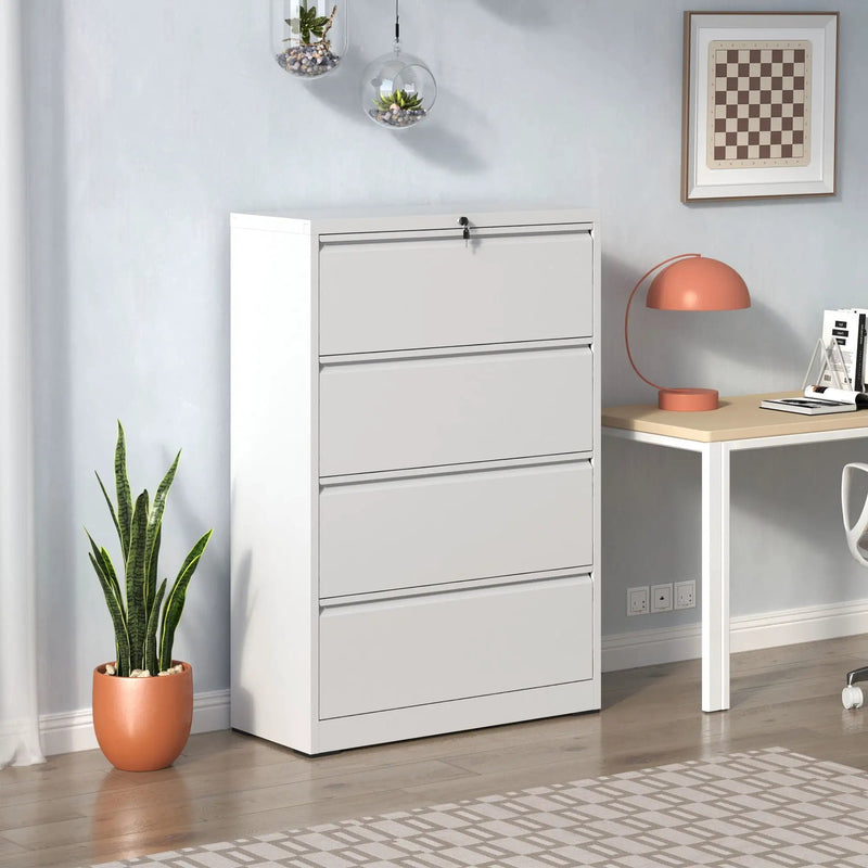 Premium Drawer Metal Lateral File Cabinet With Lock by Unique Piece Furniture
