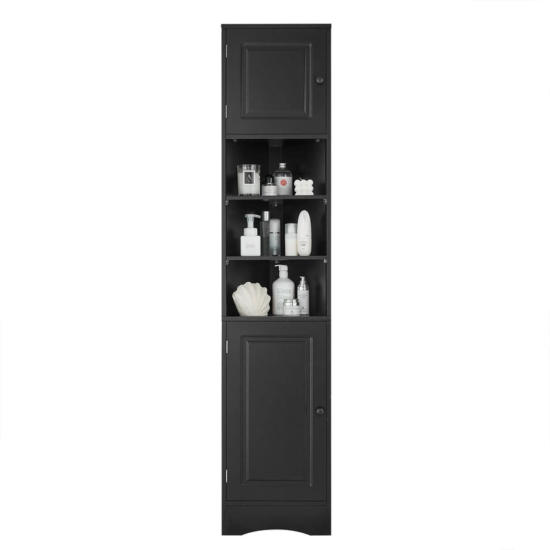 Multi-Functional Corner Cabinet Tall Bathroom Storage Cabinet with Two Doors and Adjustable Shelves, Open Shelf by HouseOfZazla