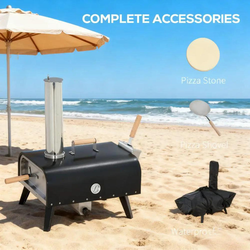 Outdoor Pizza Oven with 12" Rotating Stone by HouseOfZazla