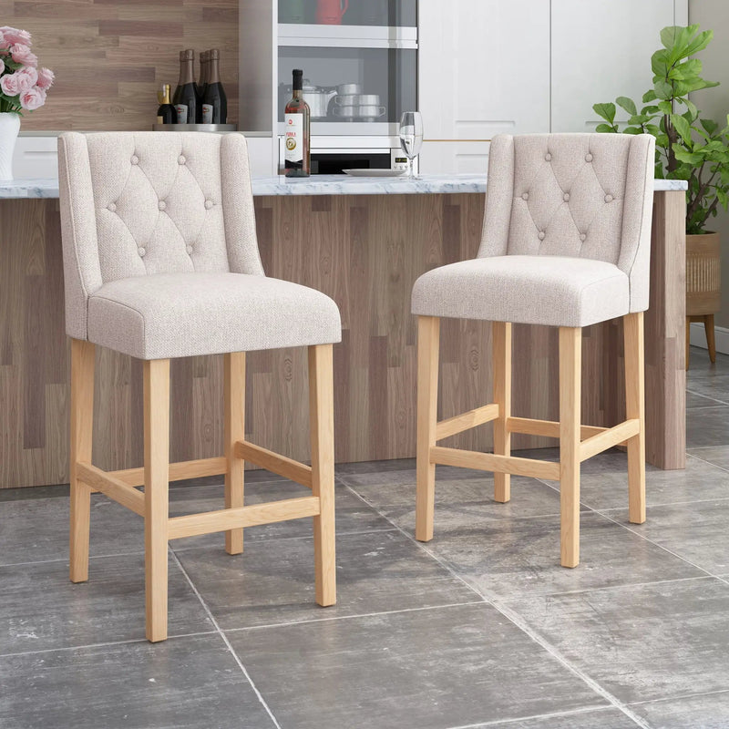 Ethereon Tufted Counter Stool (Set of 2) by HouseOfZazla