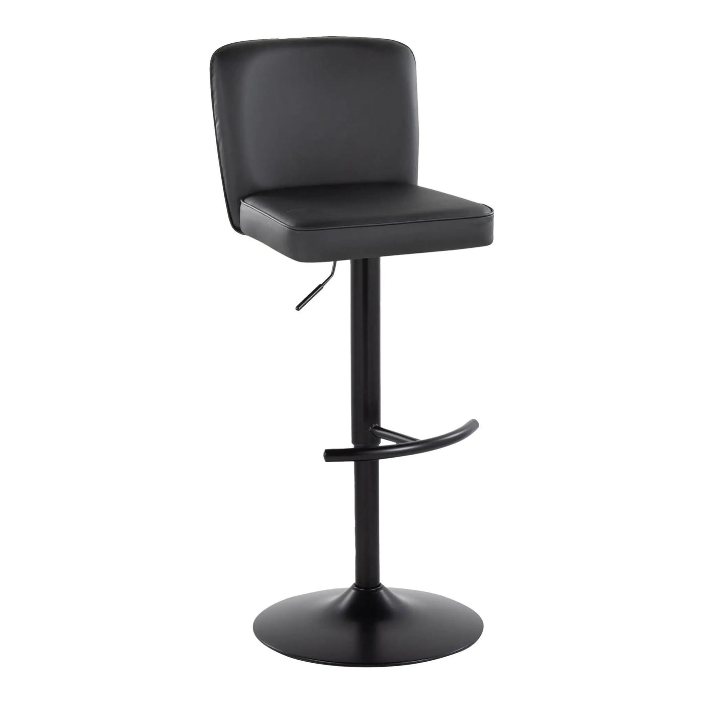 Henry - Contemporary Adjustable Barstool & Swivel With Rounded T Footrest (Set of 2) by HouseOfZazla