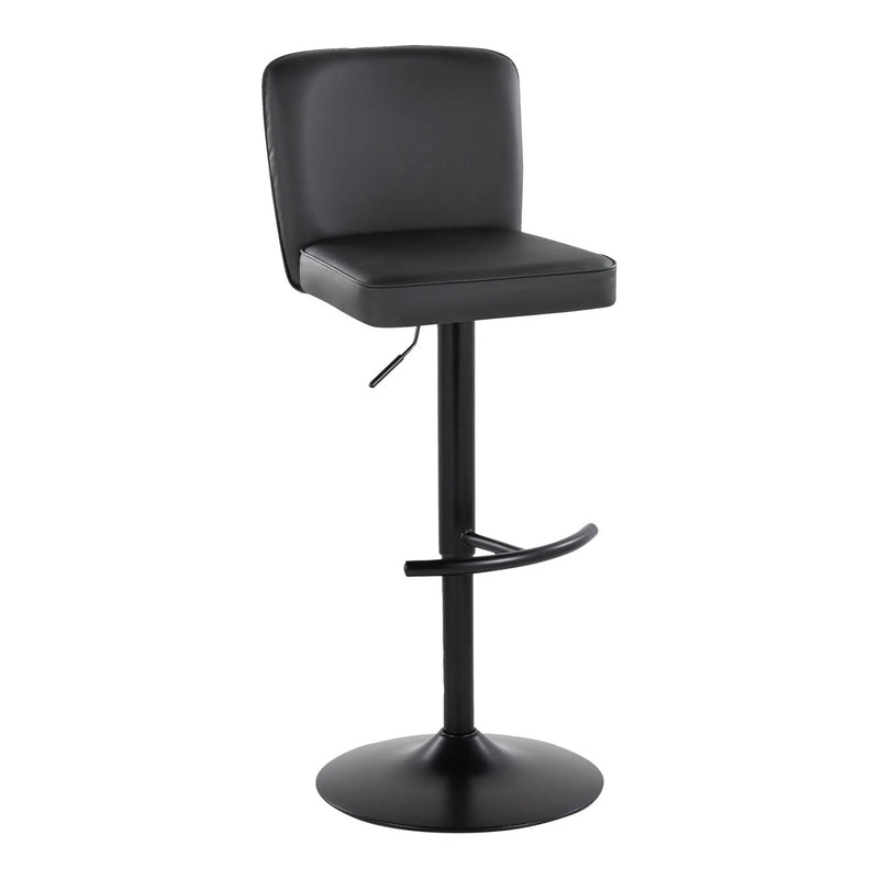 Henry - Contemporary Adjustable Barstool & Swivel With Rounded T Footrest (Set of 2) by HouseOfZazla