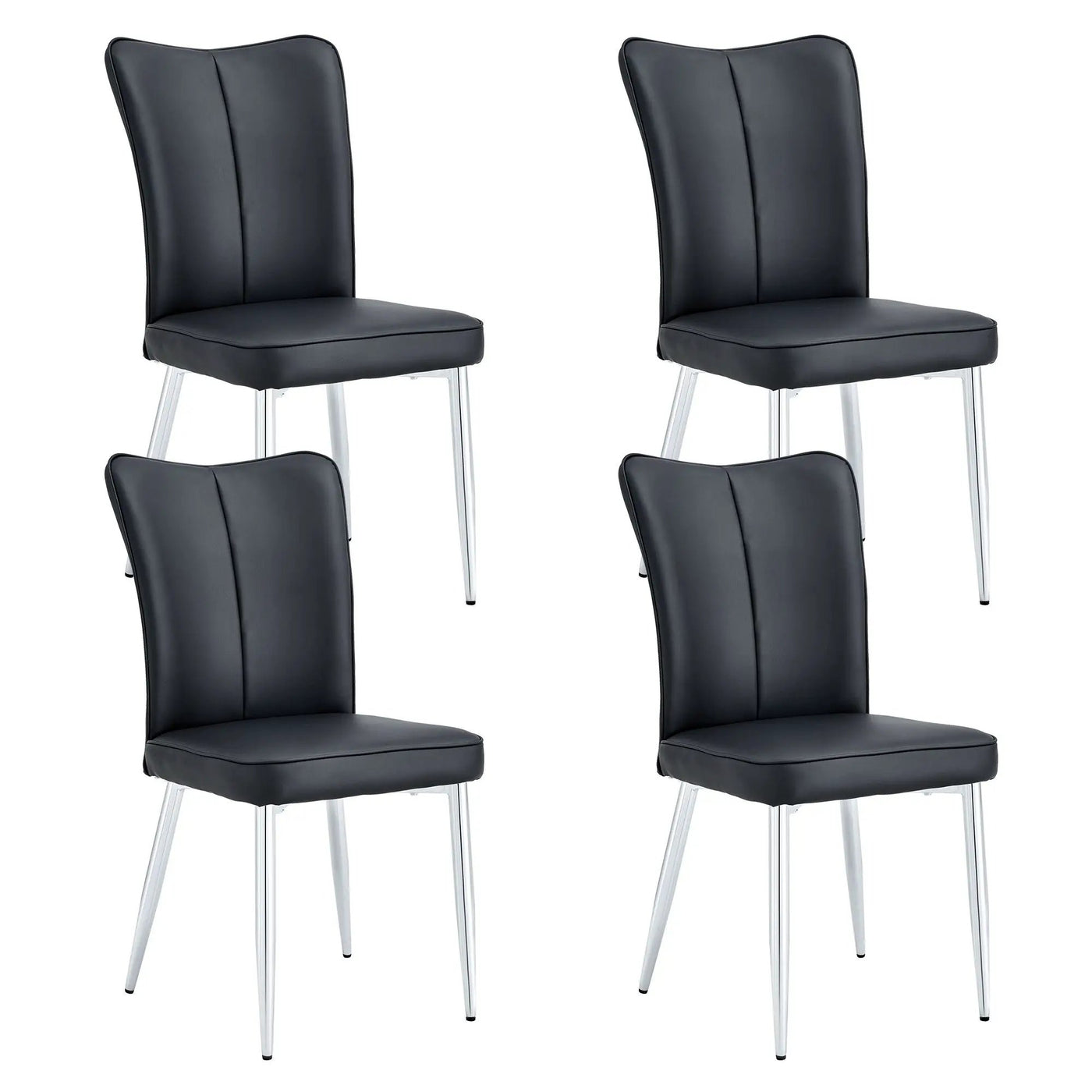 Modern Minimalist Dining Chairs With Metal Legs by HouseOfZazla