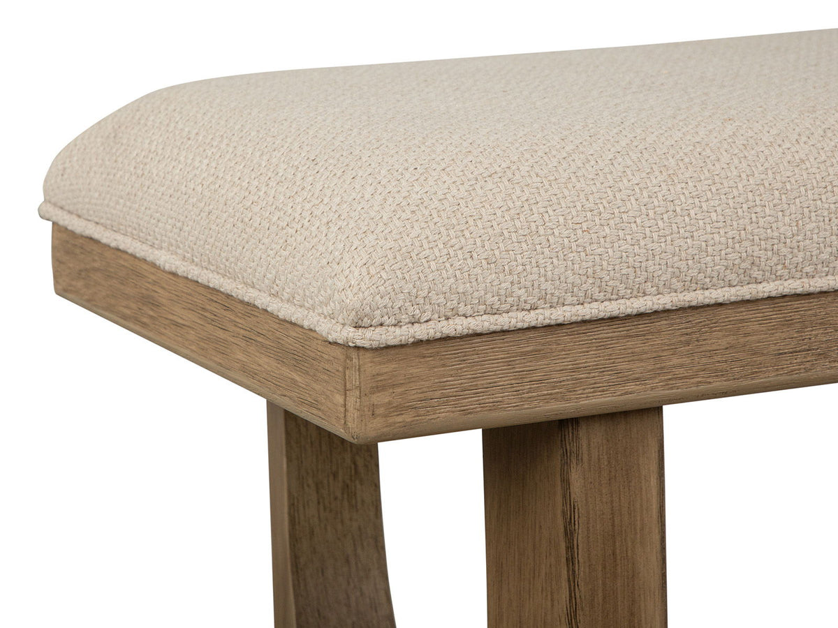 Tristan - Upholstered Backless Bench With U-Shaped Legs - Swiss Coffee, photo 4 of 7