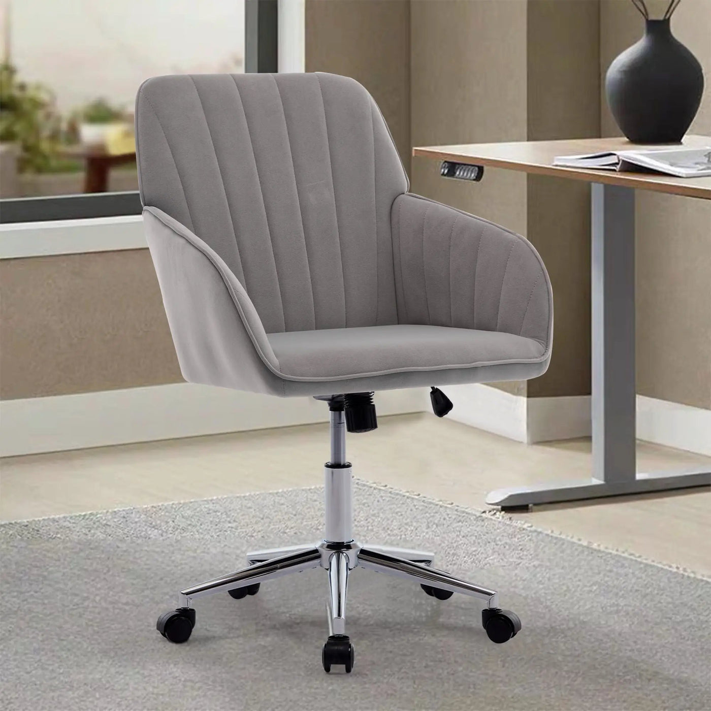 Adjustable Ergonomic Office Chair, Swivel Backrest Seat by HouseOfZazla