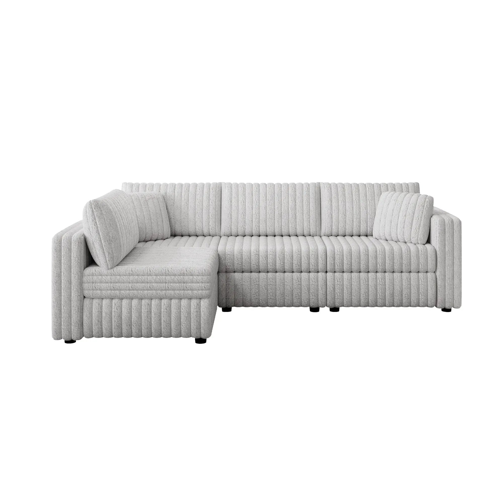 106.3" Soft L-shaped 4-Person Sofa by HouseOfZazla
