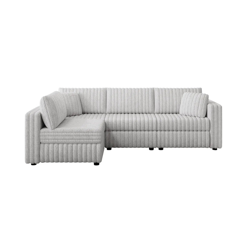 106.3" Soft L-shaped 4-Person Sofa by HouseOfZazla