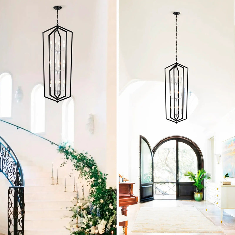 12-Light Farmhouse Kitchen Chandeliers, Matte by HouseOfZazla