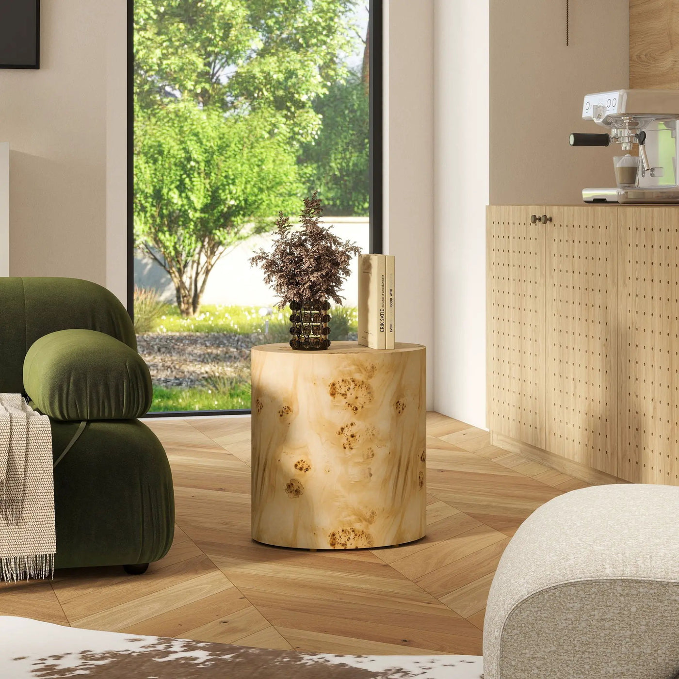 Nebula - Accent Oval Pillar Side Table by HouseOfZazla