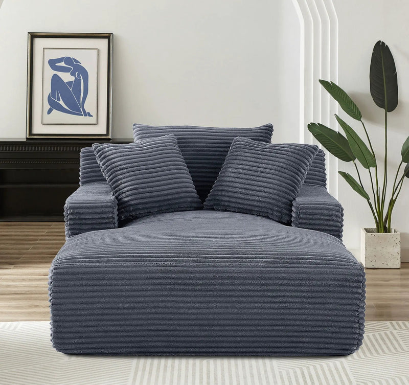 Cloudline - Oversized Chaise Lounge, Modern Comfy Couch With Full Foam Cushioning, Cozy Sleeper Sofabed by Unique Piece Furniture
