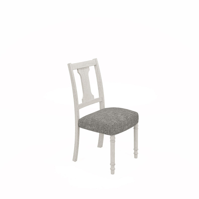White And Gray Dining Side Chair Set with Comfortable Design - Set of 2, photo 3 of 6