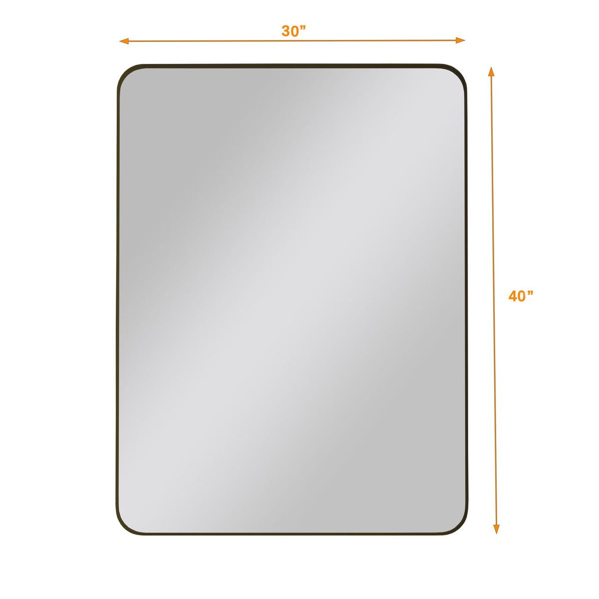 Rectangular Metal Framed Wall Mirror with Modern Design - Black, photo 14 of 23