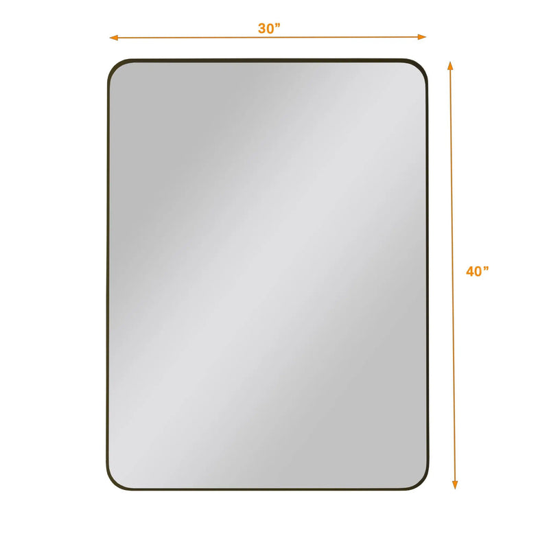 Wall Mirror Rectangular Mirror Metal Framed Mirror Vanity Mirror Dressing Mirror, For Bathroom, Living Room, Bedroom by HouseOfZazla