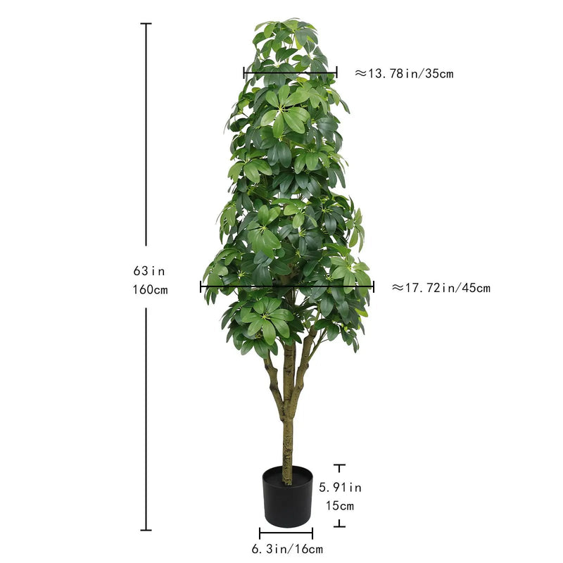Realistic Faux Tree With Lifelike Foliage For Indoor And Outdoor Use - Green by HouseOfZazla