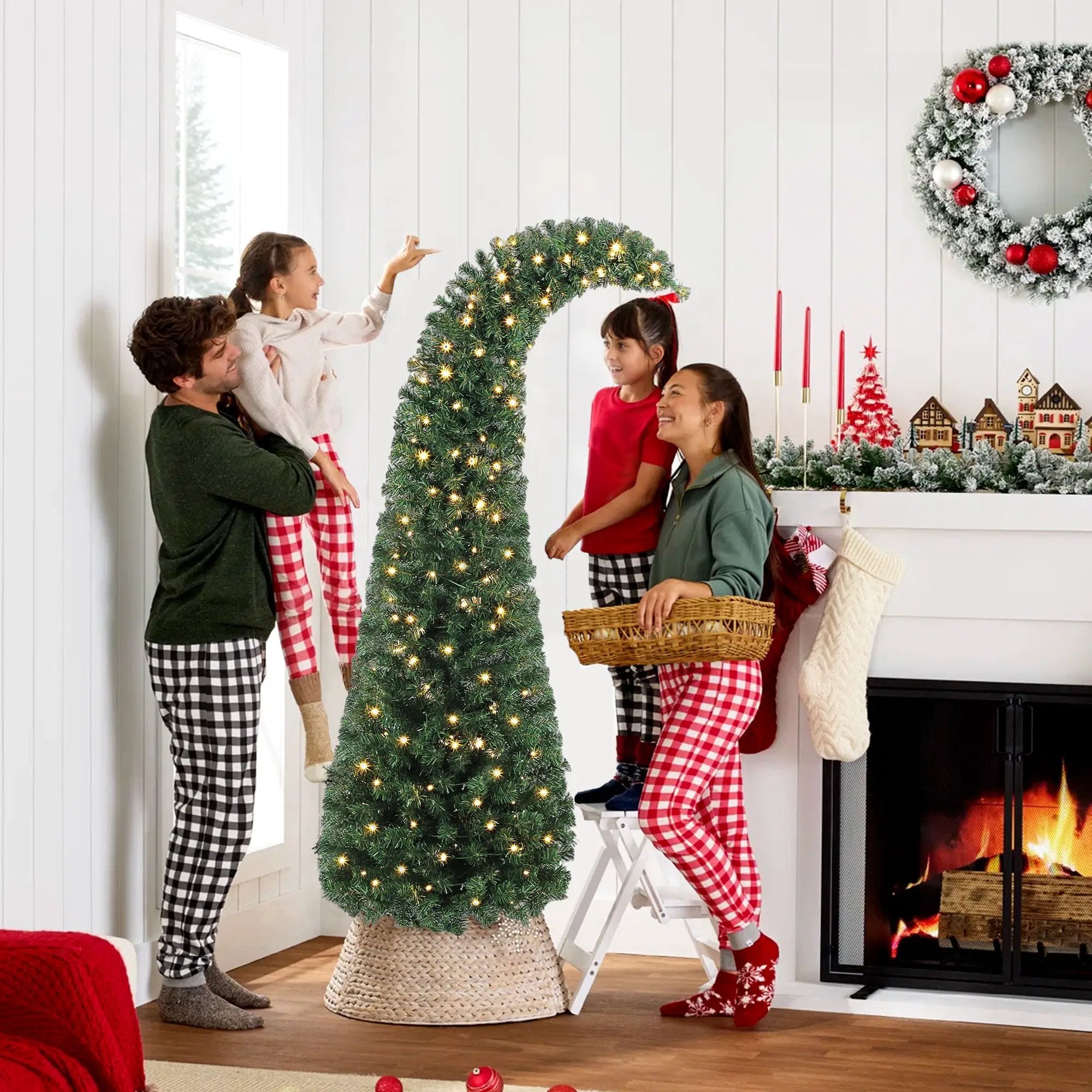 6 Ft Prelit Bent Top Christmas Tree by HouseOfZazla