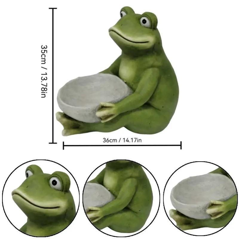 14-Inch Moss Frog Sculpture by HouseOfZazla